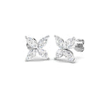 9ct White Gold Marquise Lab Grown Diamond Earrings 1