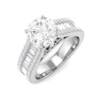 9ct White Gold Baguette Lab Grown Diamond Ring 1