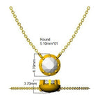 9ct Yellow Gold Round Lab Grown Diamond Necklace 2
