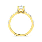 18ct Yellow Gold Round Lab Grown Diamond Ring 2