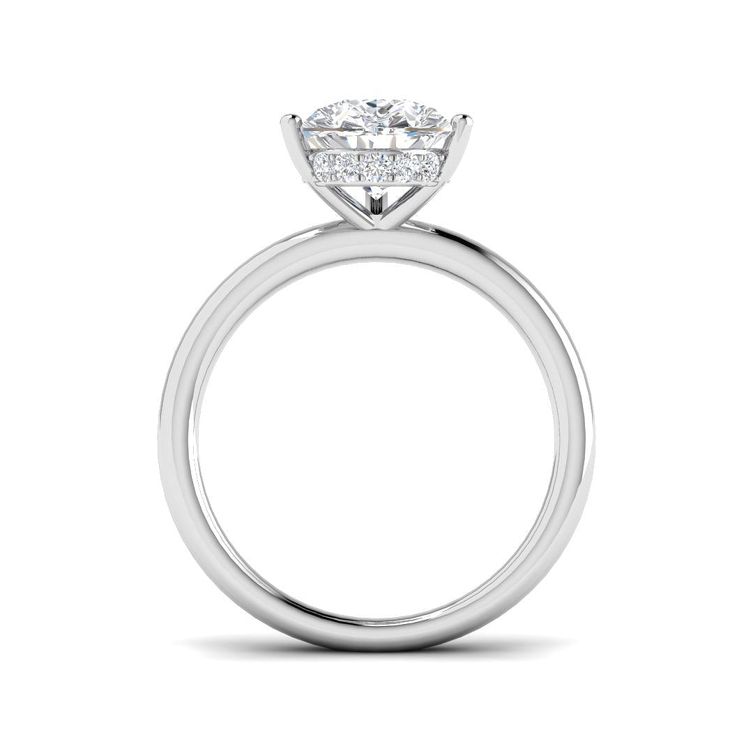 Platinum Pear Lab Grown Diamond Ring 2