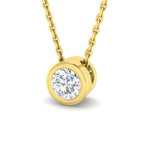 9ct Yellow Gold Round Lab Grown Diamond Pendant 1