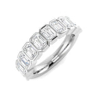 Platinum Emerald Cut Lab Grown Diamond Ring 1