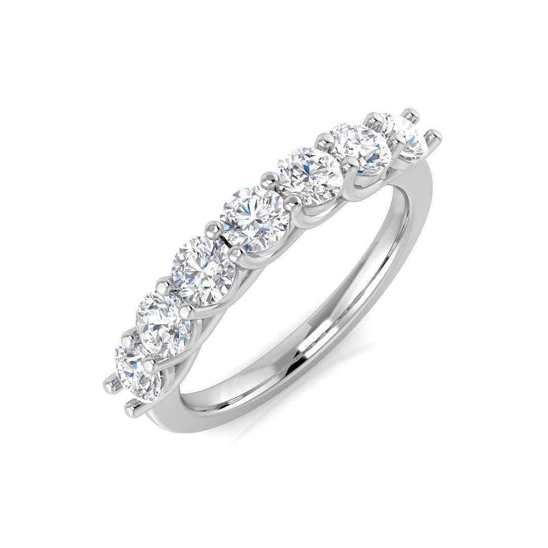 9ct White Gold Round Lab Grown Diamond Ring 1