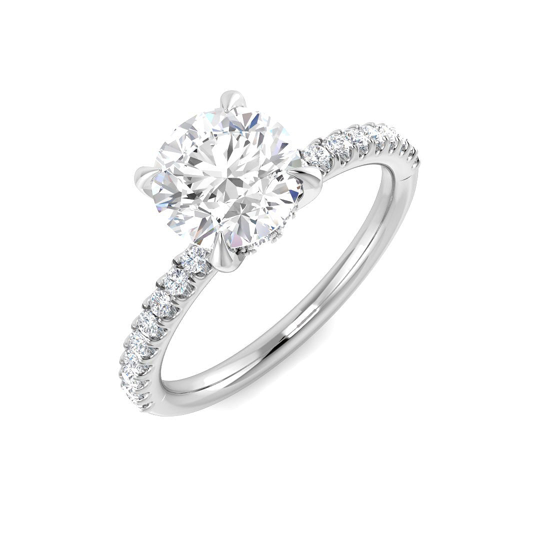 Platinum Round Diamond Ring 1