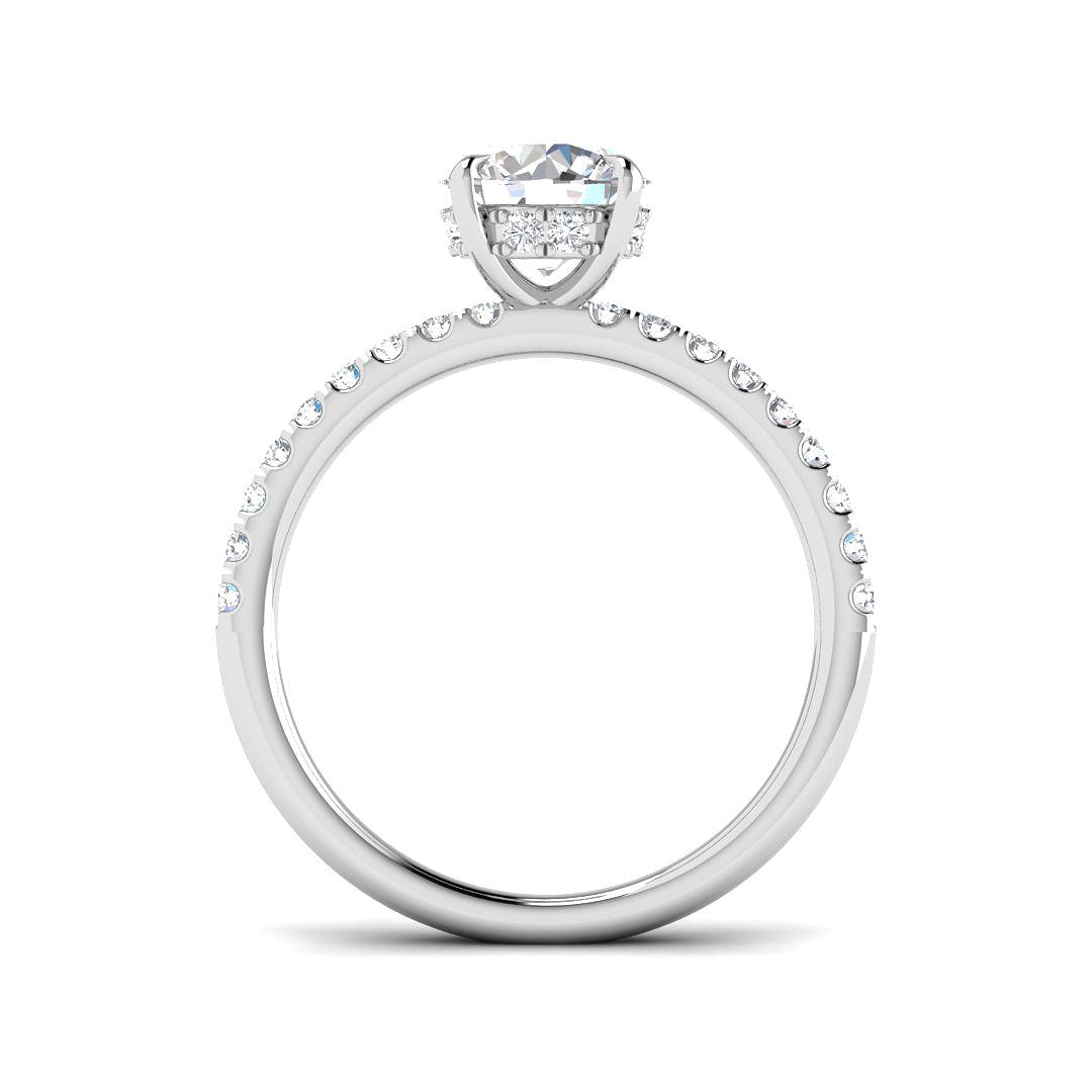 Platinum Round Lab Grown Diamond Ring 2