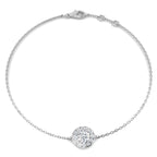 9ct White Gold Round Lab Grown Diamond Bracelet 1