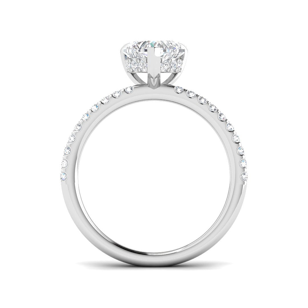 Platinum Heart Lab Grown Diamond Ring 2