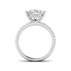 9ct White Gold Pear Lab Grown Diamond Ring 2