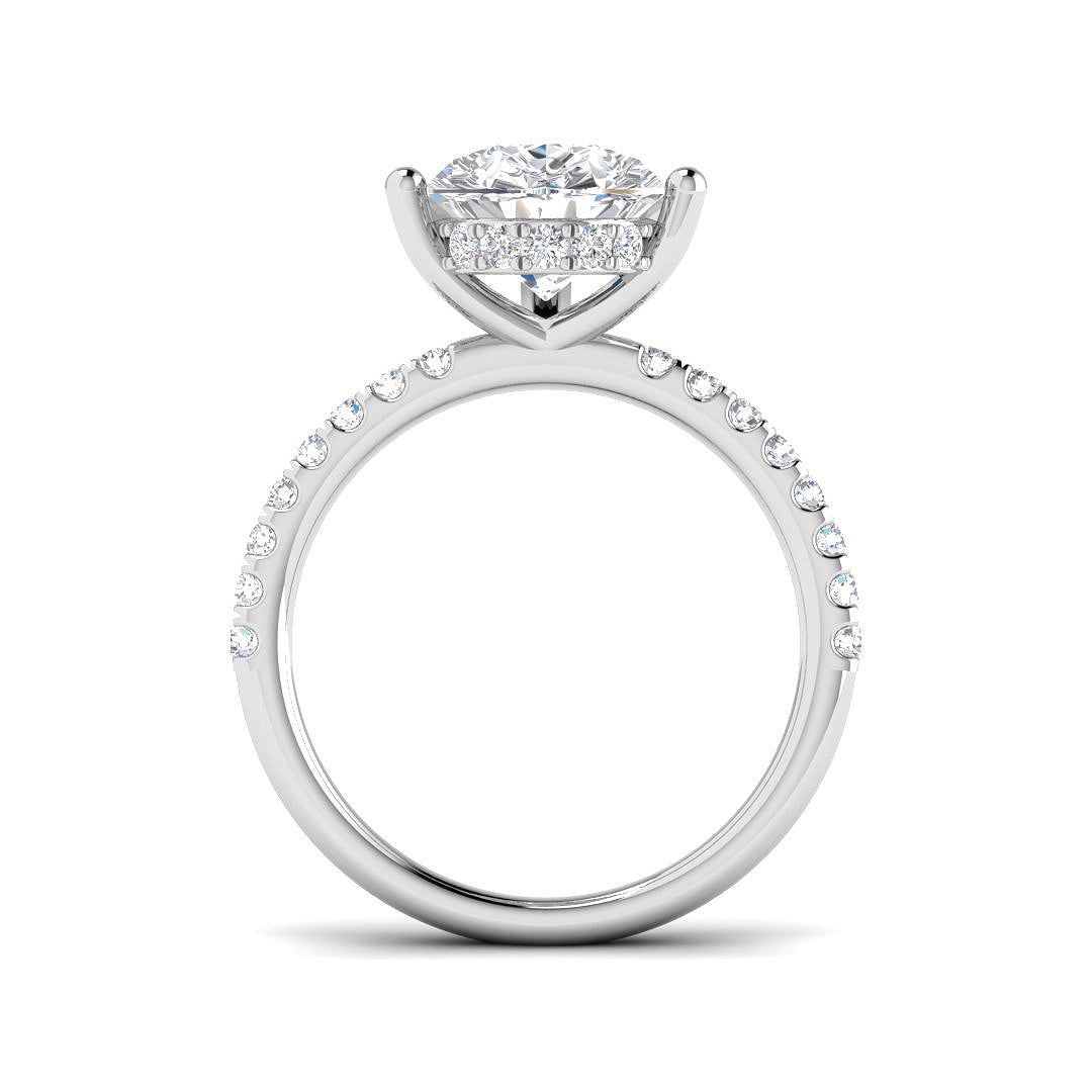 9ct White Gold Pear Lab Grown Diamond Ring 2