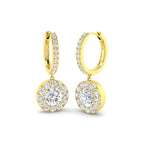 9ct Yellow Gold Round Lab Grown Diamond Earrings 1