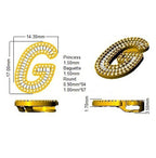 9ct Yellow Gold Baguette Lab Grown Diamond Pendant 2
