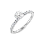 18ct White Gold Round Lab Grown Diamond Ring 1