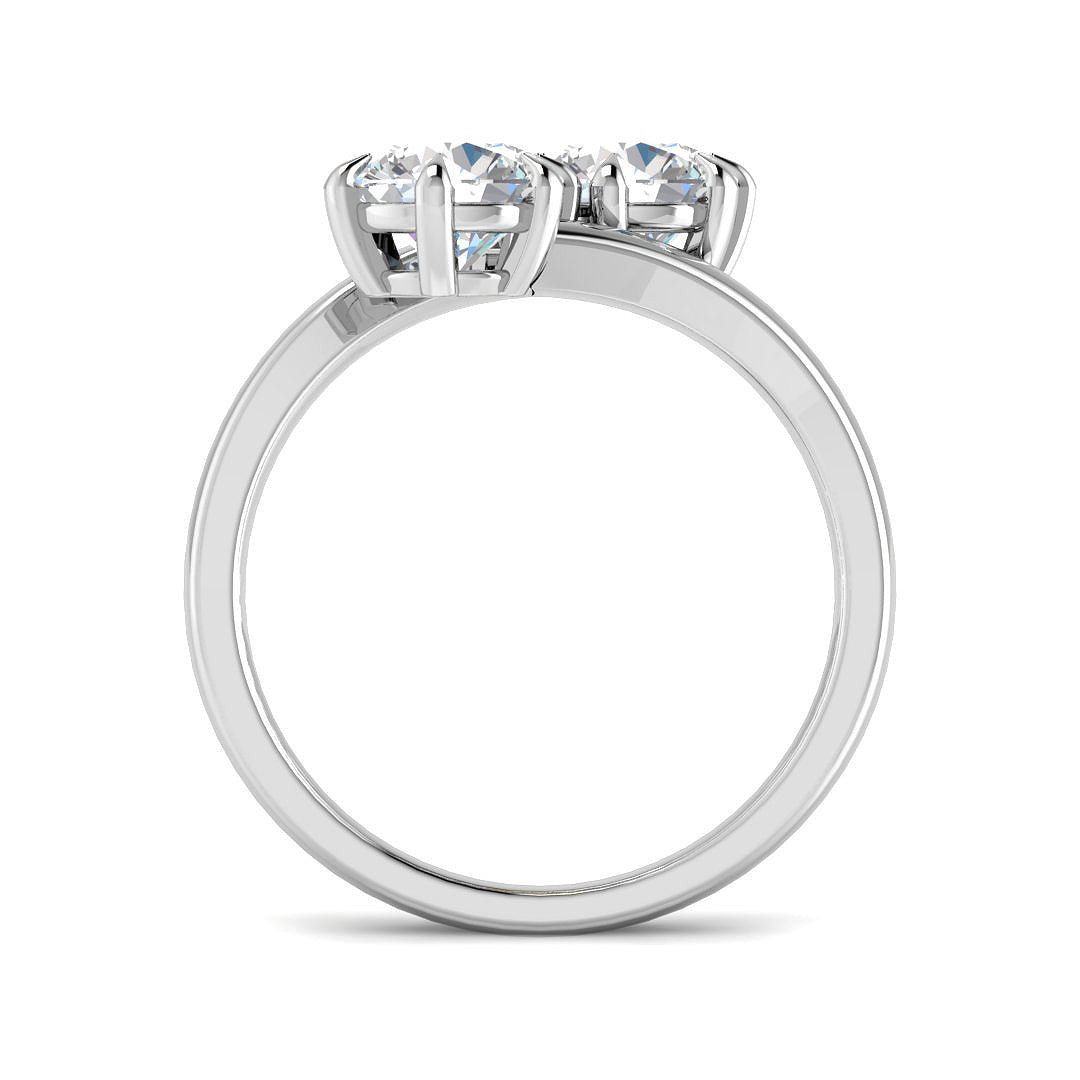 9ct White Gold Round Lab Grown Diamond Ring 2