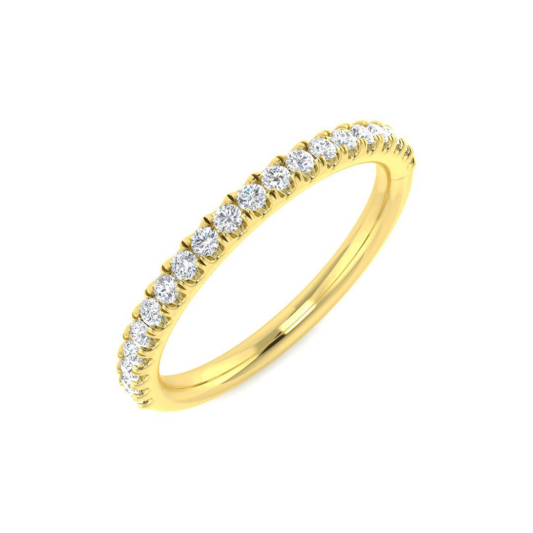 18ct Yellow Gold Round Lab Grown Diamond Ring 1
