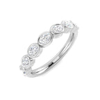 9ct White Gold Oval Lab Grown Diamond Ring 1