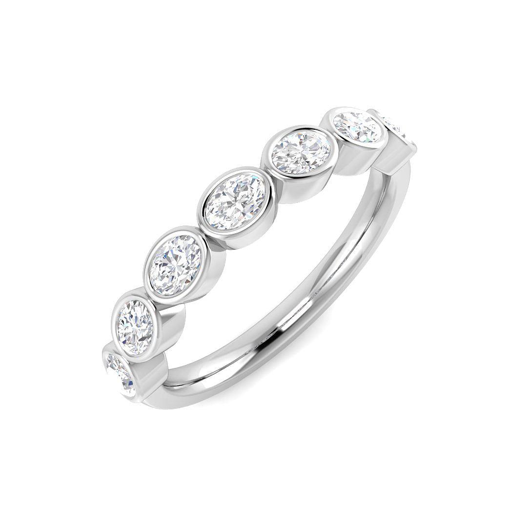 9ct White Gold Oval Lab Grown Diamond Ring 1