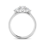 9ct White Gold Cushion and Pear Lab Grown Diamond Ring 2