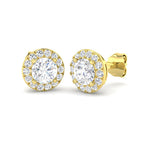 9ct Yellow Gold Round Lab Grown Diamond Earrings 1