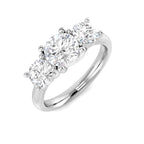 9ct White Gold Round Lab Grown Diamond Ring 1