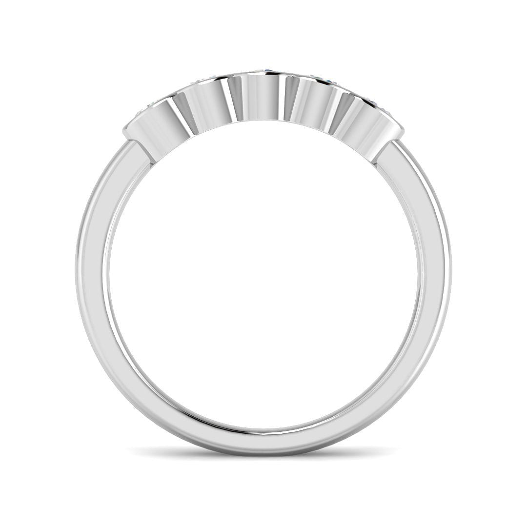 9ct White Gold Round Lab Grown Diamond Ring 2