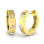 9ct Yellow Gold Round Lab Grown Diamond Earrings 1