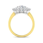 9ct Two Tone Round Cvd Old Cut Ring 2