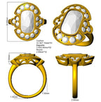 9ct Yellow Gold Cushion Cvd Old Cut Ring 3
