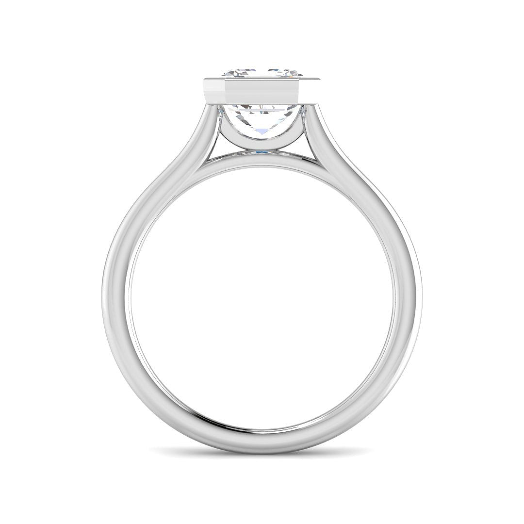 9ct White Gold Radiant Lab Grown Diamond Ring 2