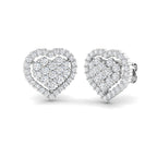 9ct White Gold Round Lab Grown Diamond Earrings 1