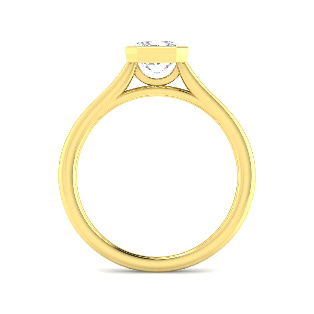 9ct Yellow Gold Radiant Lab Grown Diamond Ring 2