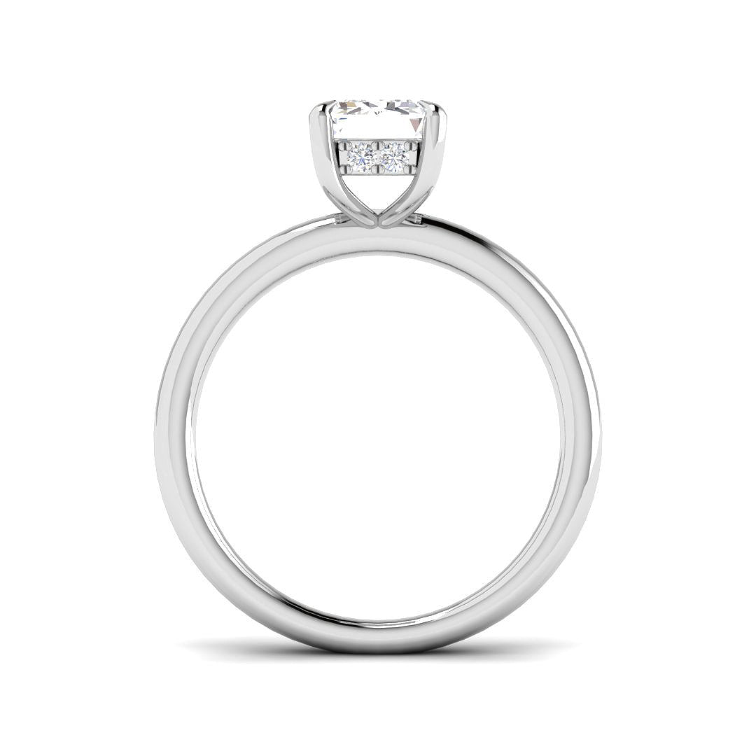 Platinum Emerald Cut Lab Grown Diamond Ring 2
