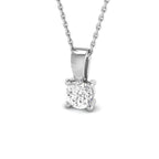 9ct White Gold Round Lab Grown Diamond Pendant 1