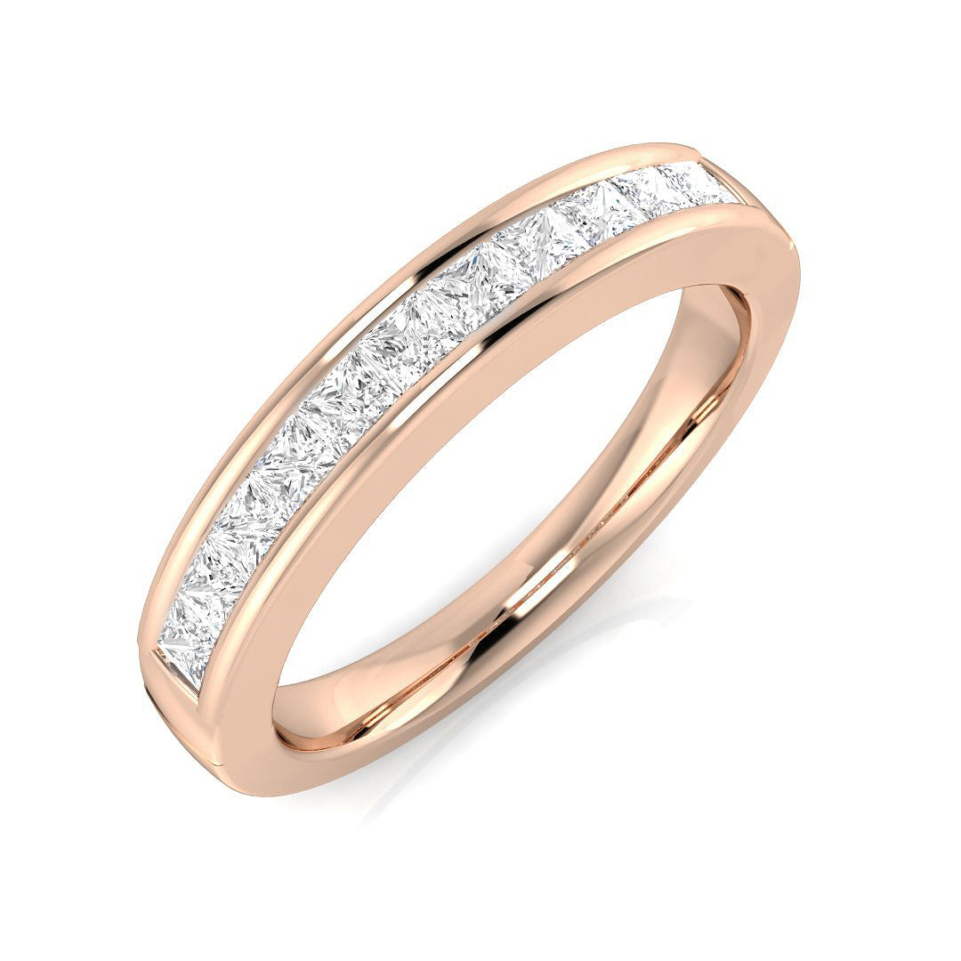 18ct Rose Gold Princess Diamond Ring 1