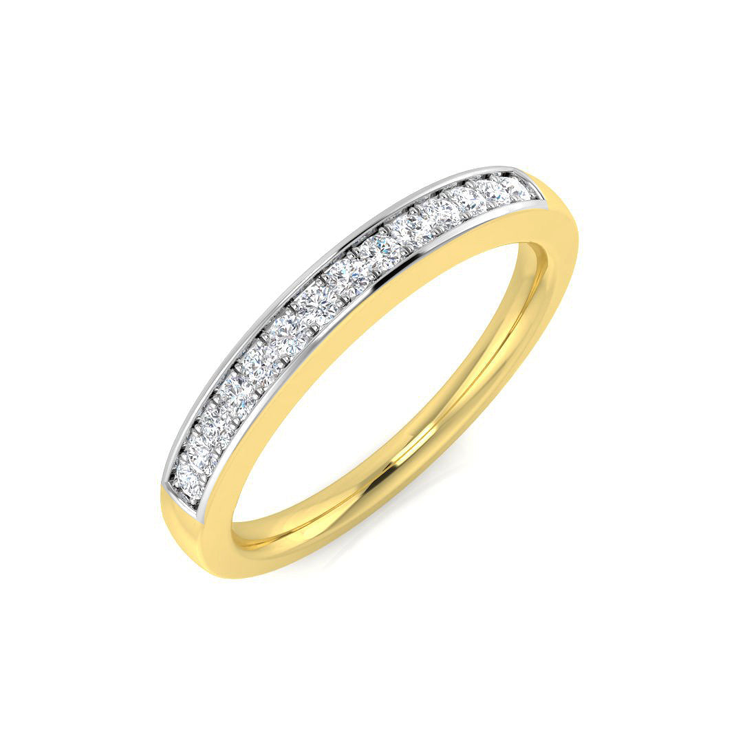 9ct Yellow Gold Round Diamond Ring 1