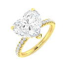 9ct Yellow Gold Heart Lab Grown Diamond Ring 1