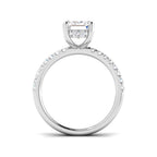9ct White Gold Emerald Cut Lab Grown Diamond Ring 2