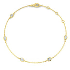 9ct Yellow Gold Oval Lab Grown Diamond Bracelet 1