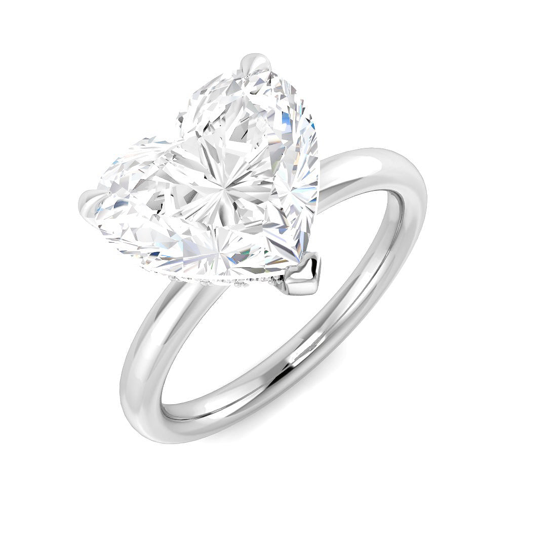 Platinum Heart Lab Grown Diamond Ring 1