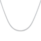 9ct White Gold Round Lab Grown Diamond Necklace 1