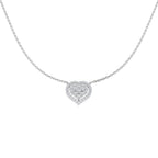 9ct White Gold Round Lab Grown Diamond Necklace 1