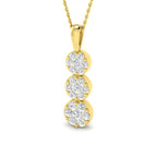 9ct Yellow Gold Round Lab Grown Diamond Pendant 1