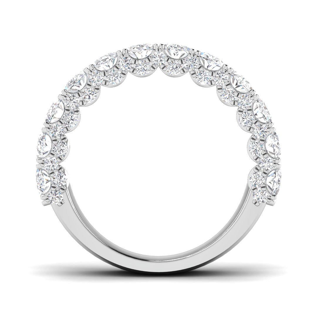 9ct White Gold Oval Lab Grown Diamond Ring 2