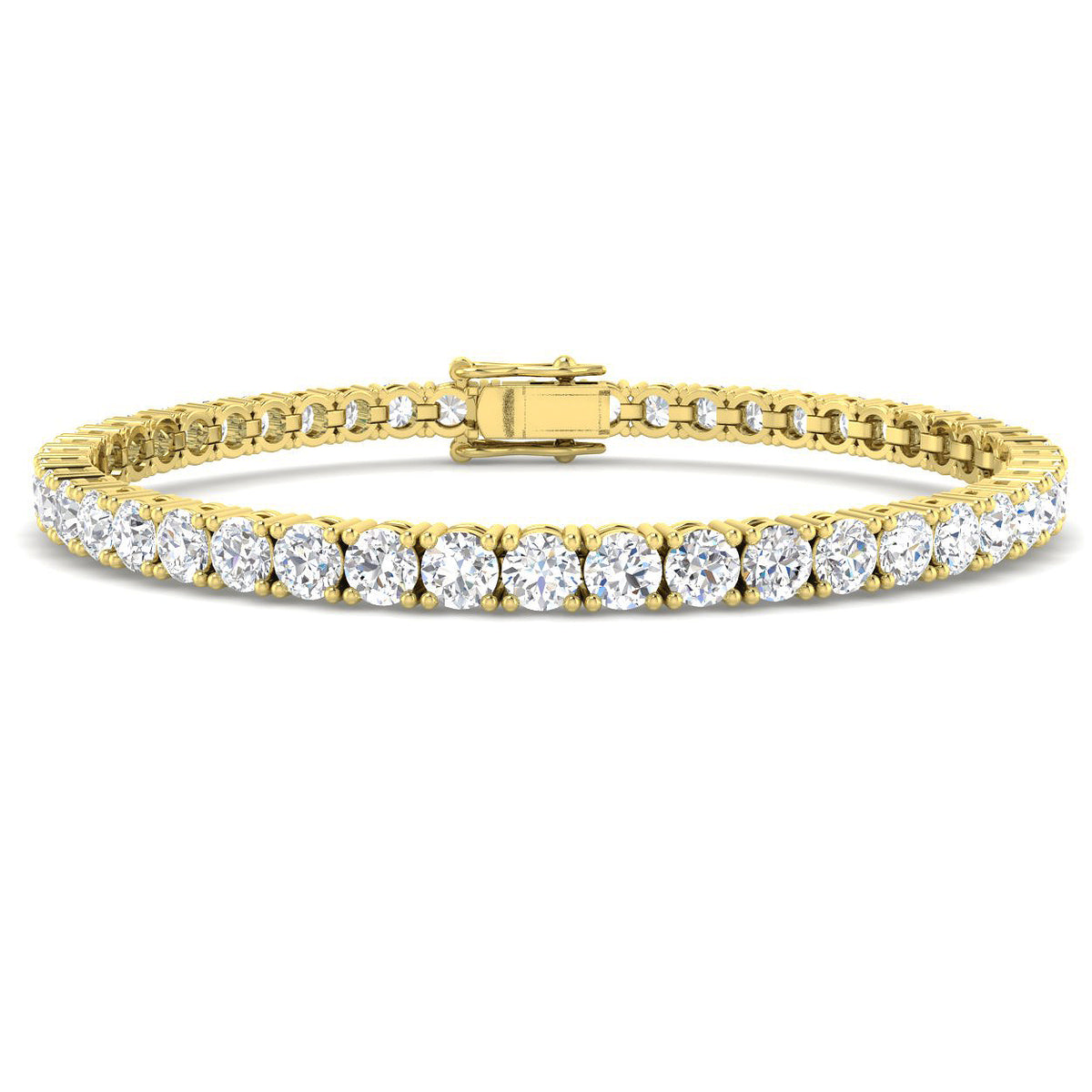 9ct Yellow Gold Round Lab Grown Diamond Bracelet 1