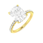 9ct Yellow Gold Cushion Lab Grown Diamond Ring 1