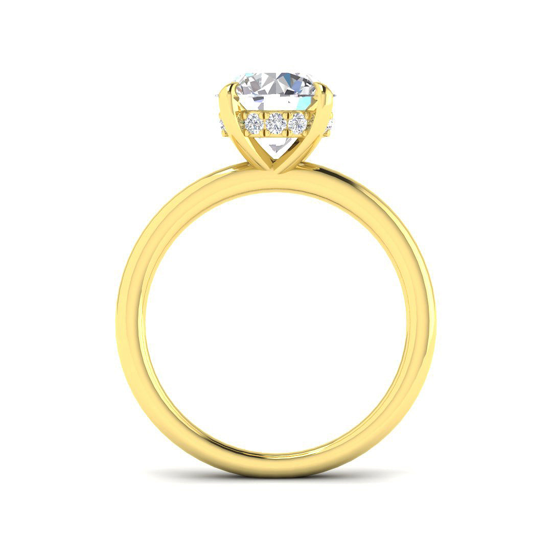 9ct Yellow Gold Round Lab Grown Diamond Ring 2