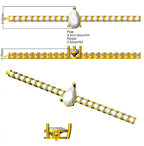 9ct Yellow Gold Pear Lab Grown Diamond Bracelet 2