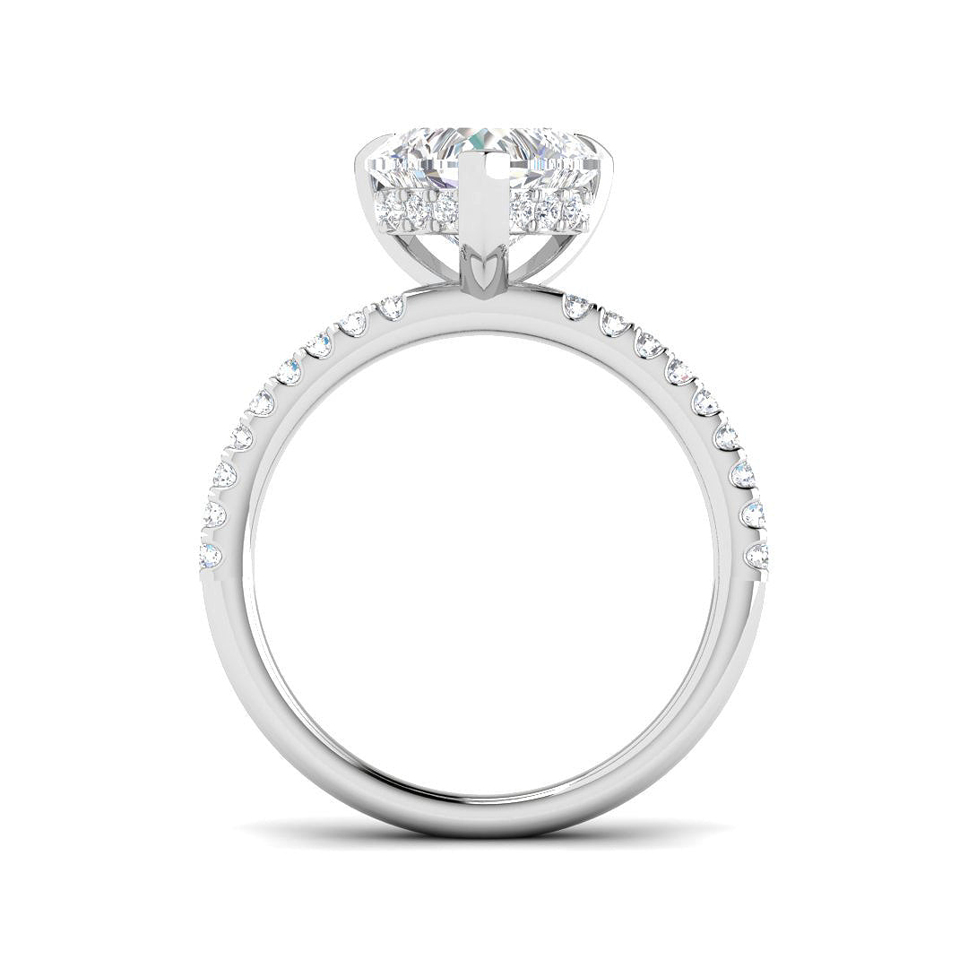 Platinum Heart Lab Grown Diamond Ring 2