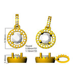 9ct Yellow Gold Round Lab Grown Diamond Pendant 2