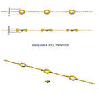 9ct Yellow Gold Marquise Lab Grown Diamond Bracelet 2